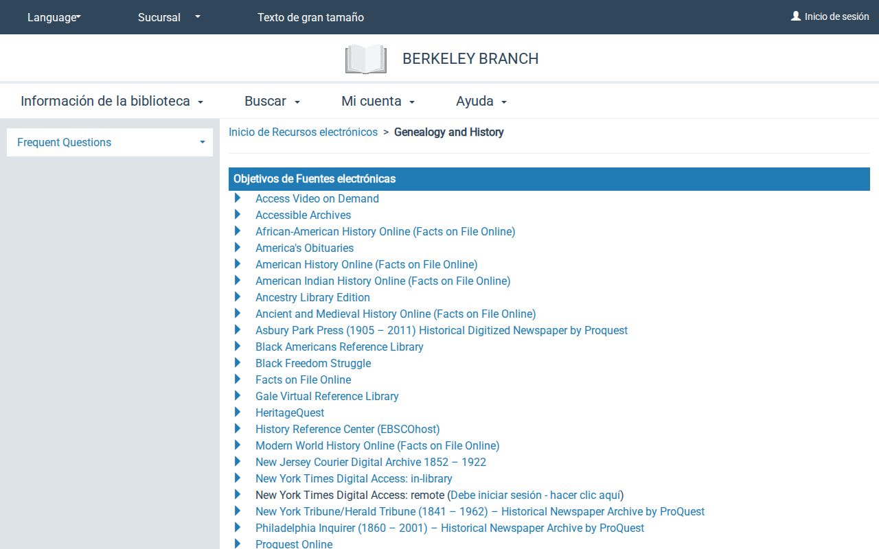 Berkeley Township city directory library database access options