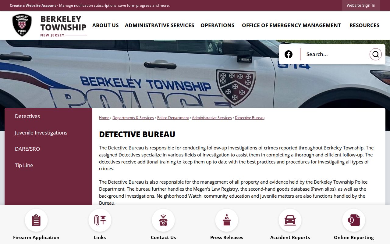 Berkeley Township neighbors Neighborhood Watch community education contact route