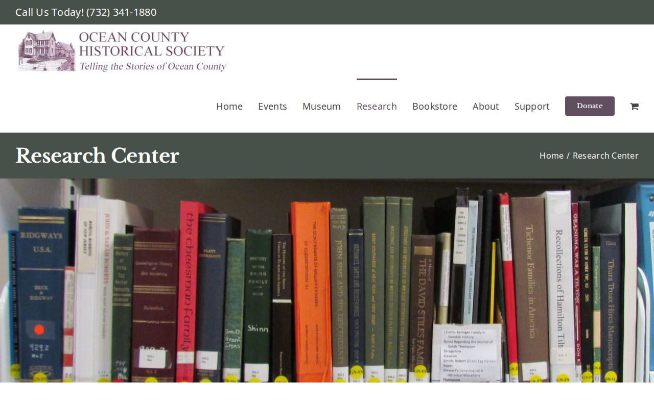 Berkeley Township previous residents research at Ocean County Historical Society